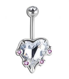 HEART BELLY BUTTON PIERCING